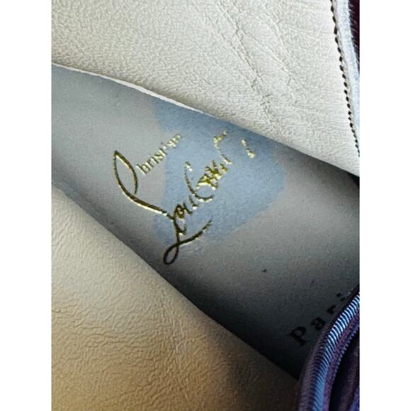 Christian Louboutin Izamayaz Black Velvet 130mm Platform Boots IT 40 Retro - Picture 7 of 11